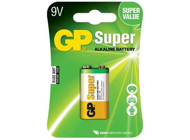 GP Super Batteri 6LF22 9V 1pk 